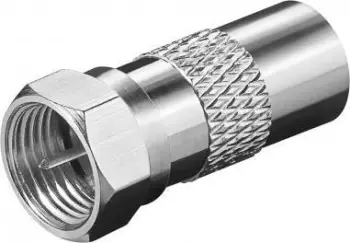 Adapter antene Wentronic Goobay 63463, F plug në IEC Coax, metalik