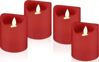 Set qirinj LED Goobay, dyll i vërtetë, 4 copë, të kuq