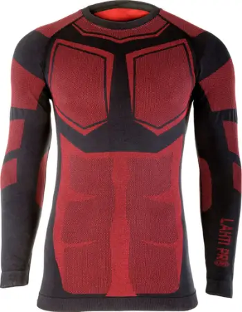 Këmishë termoaktive Lahti Pro, 2XL 3XL, e zezë me të kuqe