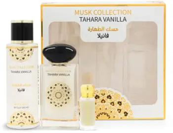 Set parfumesh Gulf Orchid Musk Collection Tahara Vanilla, 3 copë, aromë vanilje, për femra