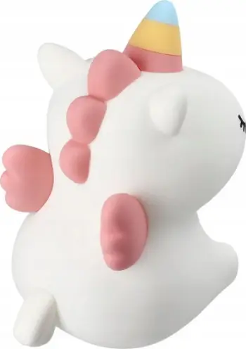 Lampë nate fëmijësh OEM Unicorn, silikon portativ, 3 nivele drite, e bardhë