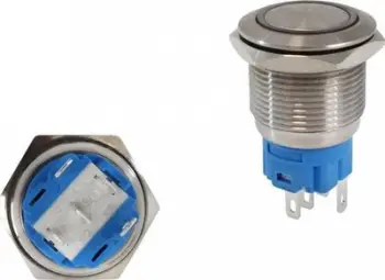 Çelës ON OFF MTuning_F Switch 304SS, 19mm, 10A, LED i kuq