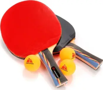 Set pingpongu Meteor Mistral 3*, 2 raketa, 3 topa 40 mm, shumëngjyrësh