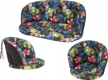 Set jastëkësh për mobilje wicker, 3 copë, 100x50 cm, 50x50 cm, bezhë