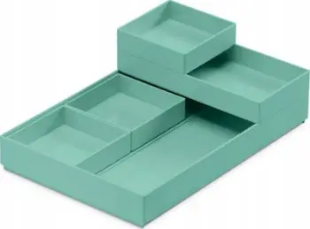 Kuti organizuese Moxom, set 5 copë, 250x170x35mm, ngjyrë turkeze