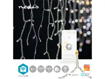 Drita dekorative LED Nedis WIFILXC04W250, 5m, WiFi SmartLife Tuya, dritë e bardhë e ftohtë