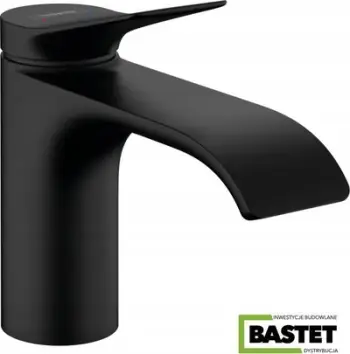 Rubinet lavamani Hansgrohe Vivenis 80, me mbyllje lavamani, mat i zi