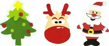 Ngjitëse dekorative prej shkumëze Titanum Foam Stickers, set 24 copë, motive festive shumëngjyrëshe