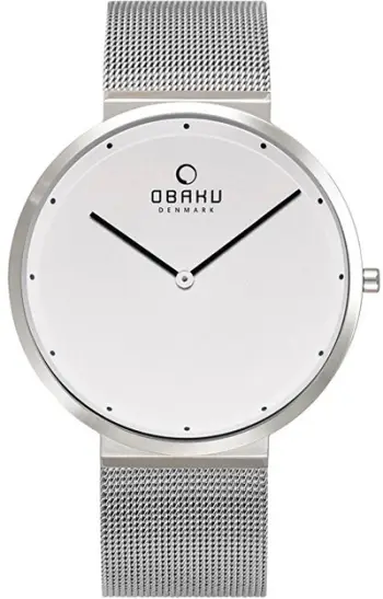 Orë për meshkuj Obaku Paper Steel V230GXCWMC, e argjendtë