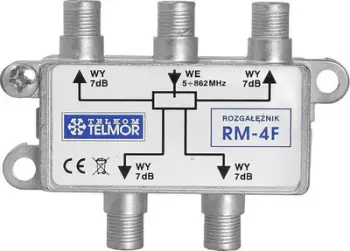 Ndarës antene Telkom Telmor RM-4F, 4 dalje, 5-1000MHz, argjendtë
