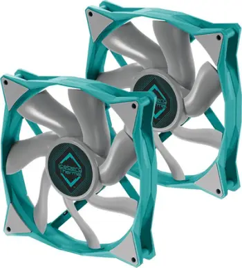 Ventilator kase PC Iceberg Thermal IceGALE 140mm, set 2 copë, PWM, ngjyrë teal
