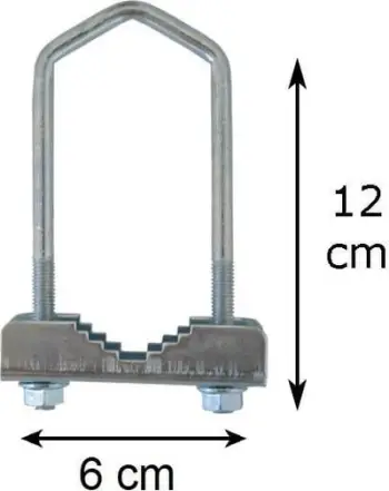 Kllapë antene Vayox BX9464, 12 cm, çelik i galvanizuar, metalike