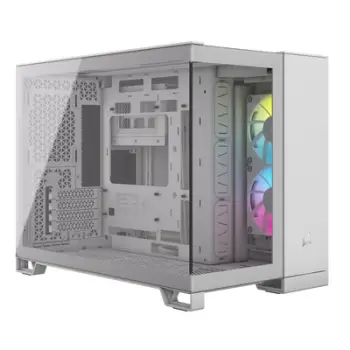 Kasa PC CORSAIR iCUE LINK 2500X RGB, Micro ATX, xham i temperuar, e bardhë