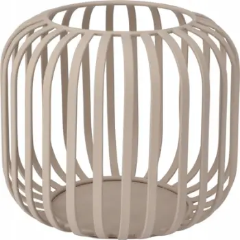 Lanternë dekorative Home Styling Collection Metal, 13cm, minimalistike, bezhë