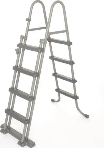 Shkallë pishine Bestway Flowclear, 122cm, për pishina mbi tokë, gri