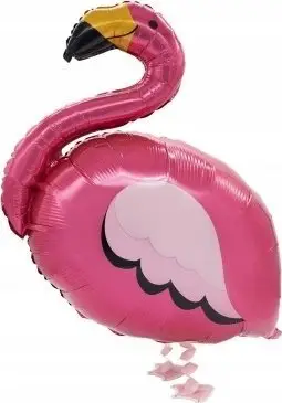 Balonë folje Amscan 9915931 Flamingo Walking, 83 x 71 cm, shumëngjyrëshe