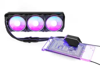 Sistem ftohës uji Alphacool Eiswolf 2, 360mm, për RTX 4080 Suprim, RGB