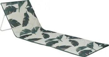 Tapet plazhi MAT MONTRA, me mbështetëse shpine, 155 cm, me motiv tropikal, shumëngjyrësh