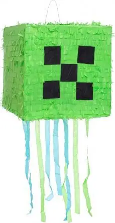 Pinjatë Minecraft ALBI, 28 x 28 x 28 cm, e gjelbër