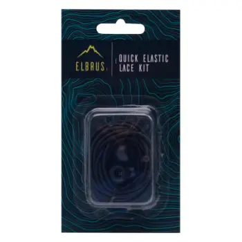 Lidhëse elastike Elbrus Quick Elastic Lace Kit, vetë mbyllëse, set 2 copë, të zeza