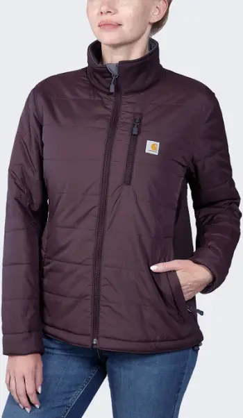 Xhaketë Carhartt Rugged Flex Insulated, tekstil, për Rain Defender, e kuqe e errët, XL