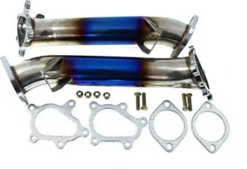 Downpipe TurboWorks për Nissan GT R R35 DECAT, çelik inoks, diametër 3"