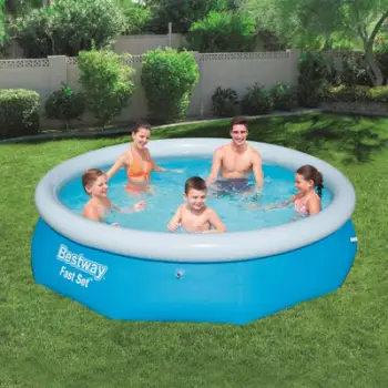 Pishinë e fryrë Bestway Fast Set 57266, rrethore 305x76 cm, blu