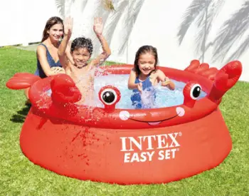 Pishinë e fryrë Intex Happy Crab Easy Set, 183x51cm, 880L, e kuqe