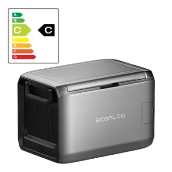 Frigorifer portativ EcoFlow GLACIER Classic 55L, dy zona ftohje ngrirje, -20°C deri 20°C, gri
