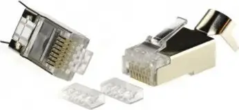 Prizë rrjeti NEKU Universal FTP Plug Cat.6A/7 RJ45 8P8C, AWG 22-24, e argjendtë