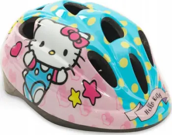 Helmet biçiklete për fëmijë Toimsa Hello Kitty, me rregullim madhësie, rozë shumëngjyrëshe