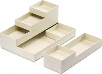 Kuti organizuese Moxom, set modular me 7 pjesë, 250x170x65mm, e bardhë