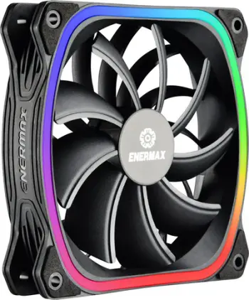 Ventilator kornize Enermax SquA RGB, 12 cm, adresueshëm RGB, i zi