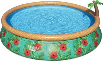 Pishinë Bestway Fast Set Paradise Palms, inflatore, 457x84 cm, shumëngjyrëshe