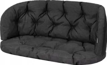 Jastëk për divan ratani Hobbygarden Amanda Prestige, 100x50 cm, 2 pjesë, i zi