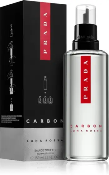 Ujë tualeti meshkuj Prada Luna Rossa Carbon Refill, 150ml, transparent