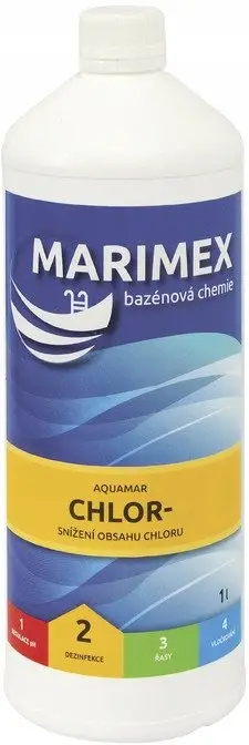 Solucion për pishina Marimex AQuaMar Chlor, reduktim klori, 1L, i bardhë