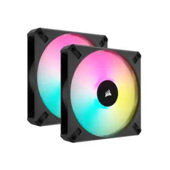 Ventilator PC Corsair AF140 ELITE RGB, 140mm, PWM, set me 2 copa, i zi