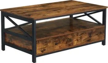 Tavolinë kafeje rustic oak, 100 x 55 x 47cm, nuanca kafe