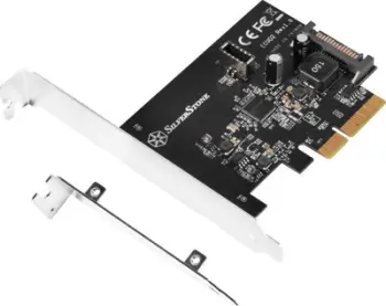 Kartë zgjeruese SilverStone ECU02-E, USB 3.2 Gen 2, PCIe, e zezë