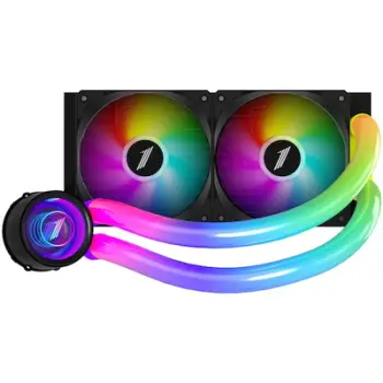 Ftohës ujor procesori 1STPLAYER MOTHRA MT240 INFINITE SPACE, radiator 240mm, 2 ventilatorë ARGB, i zi