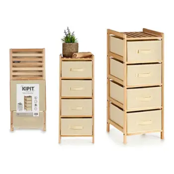 Kabinet sirtarësh KIPIT Drawer Cabinet Wood, 4 sirtarë, 34 x 84.5 x 36 cm, krem