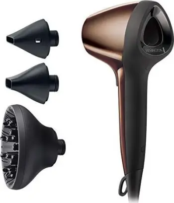 Tharëse flokësh Remington D7777 Air3D, 1800W, me jone, bronzi