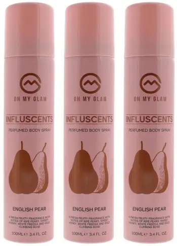 Sprej trupi Oh My Glam Influscents English Pear, i parfumuar, 100ml, rozë