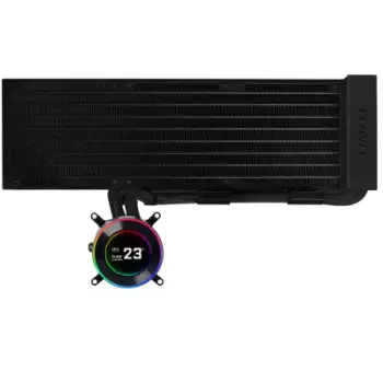 Ftohës CPU Lian Li HydroShift II LCD C 360 FANLESS, AIO 360mm, ekran IPS 2.1", i zi