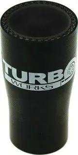 Reduktor silikoni TurboWorks G Straight, 28mm në 32mm, i zi