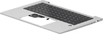 Tastierë laptopi HP N09058-B31, me kapak të sipërm, gri me taste të zeza