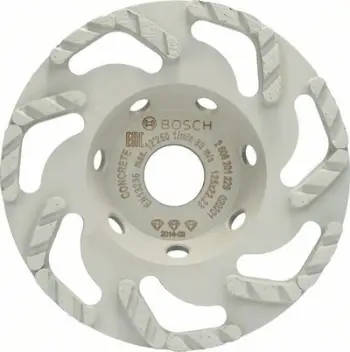 Rrotë bluarëse diamanti Bosch Accessories 2608201229, 125mm, për beton dhe gur, gri