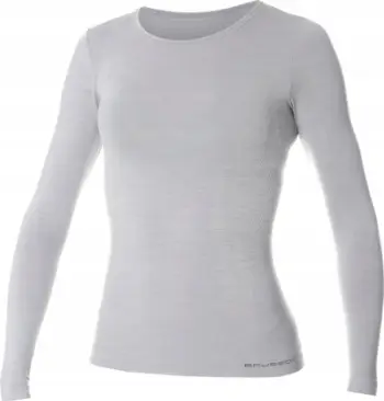 Bluzë termike Brubeck LS11610 Comfort Wool, me mëngë të gjata, lesh merino, gri, L