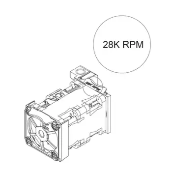 Ventilator serveri Lenovo High Performance Fan 1U, për kasa 1U, i zi